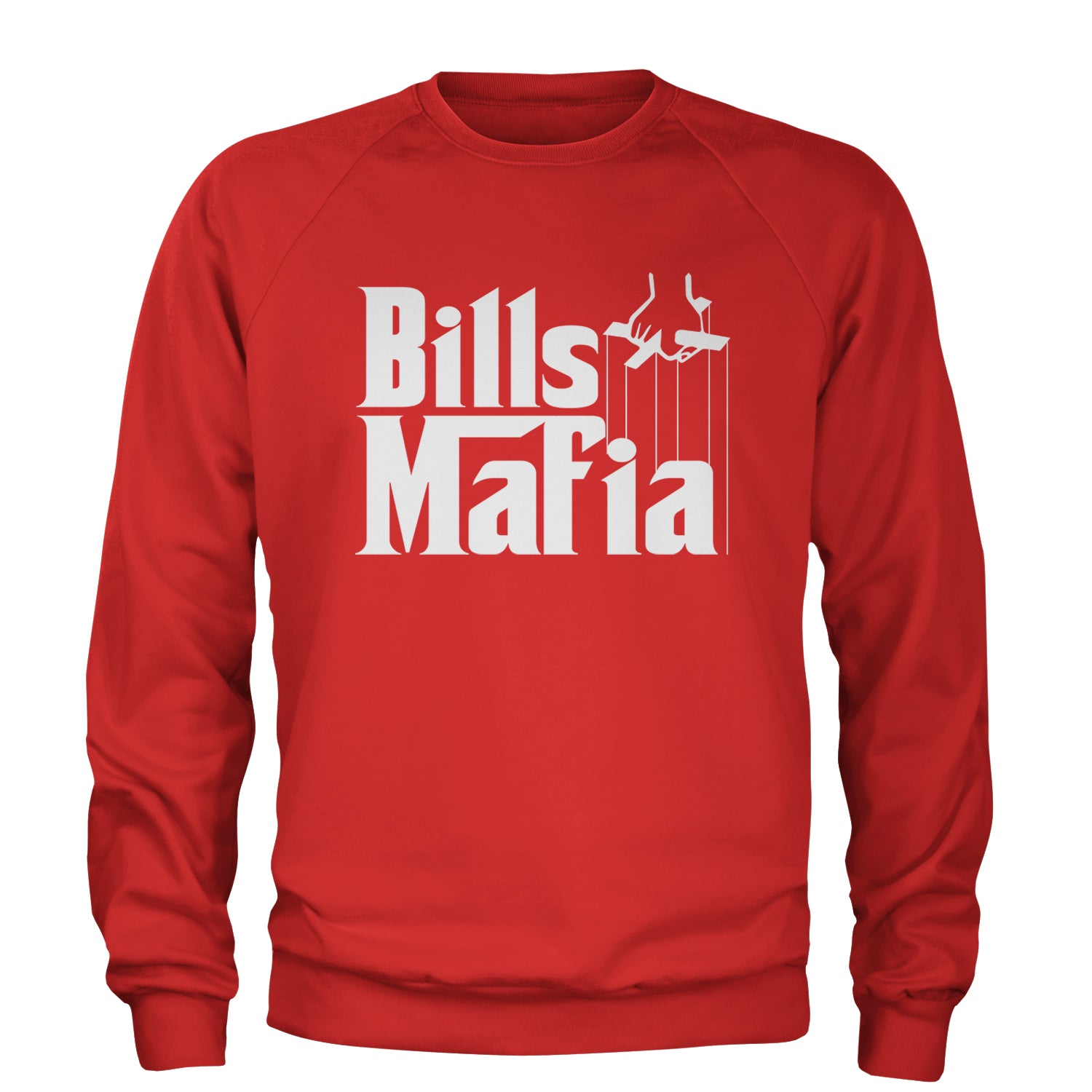 Mafia Bills Mafia Godfather Adult Crewneck Sweatshirt Red