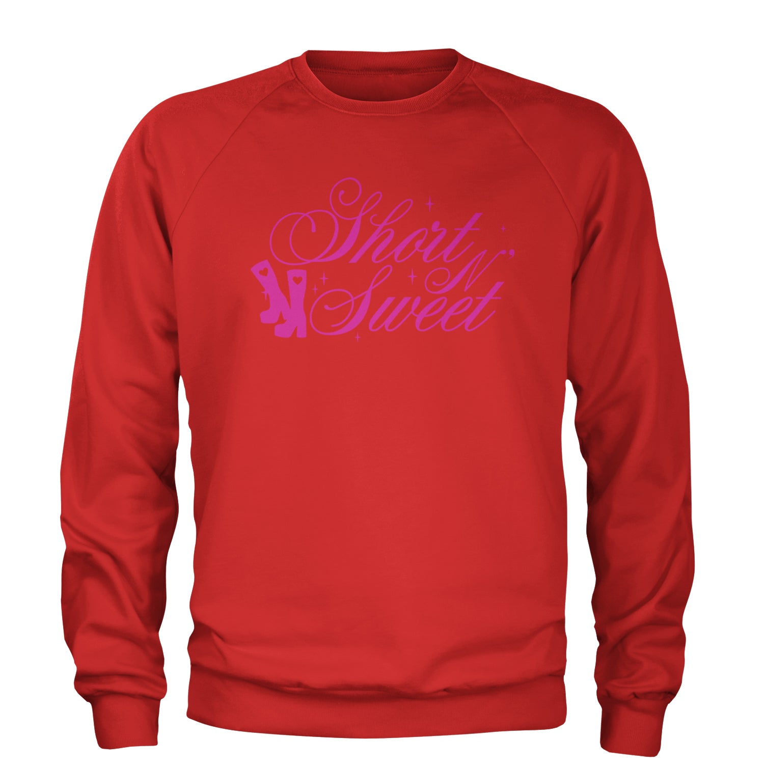 Boots Short N' Sweet Adult Crewneck Sweatshirt Red