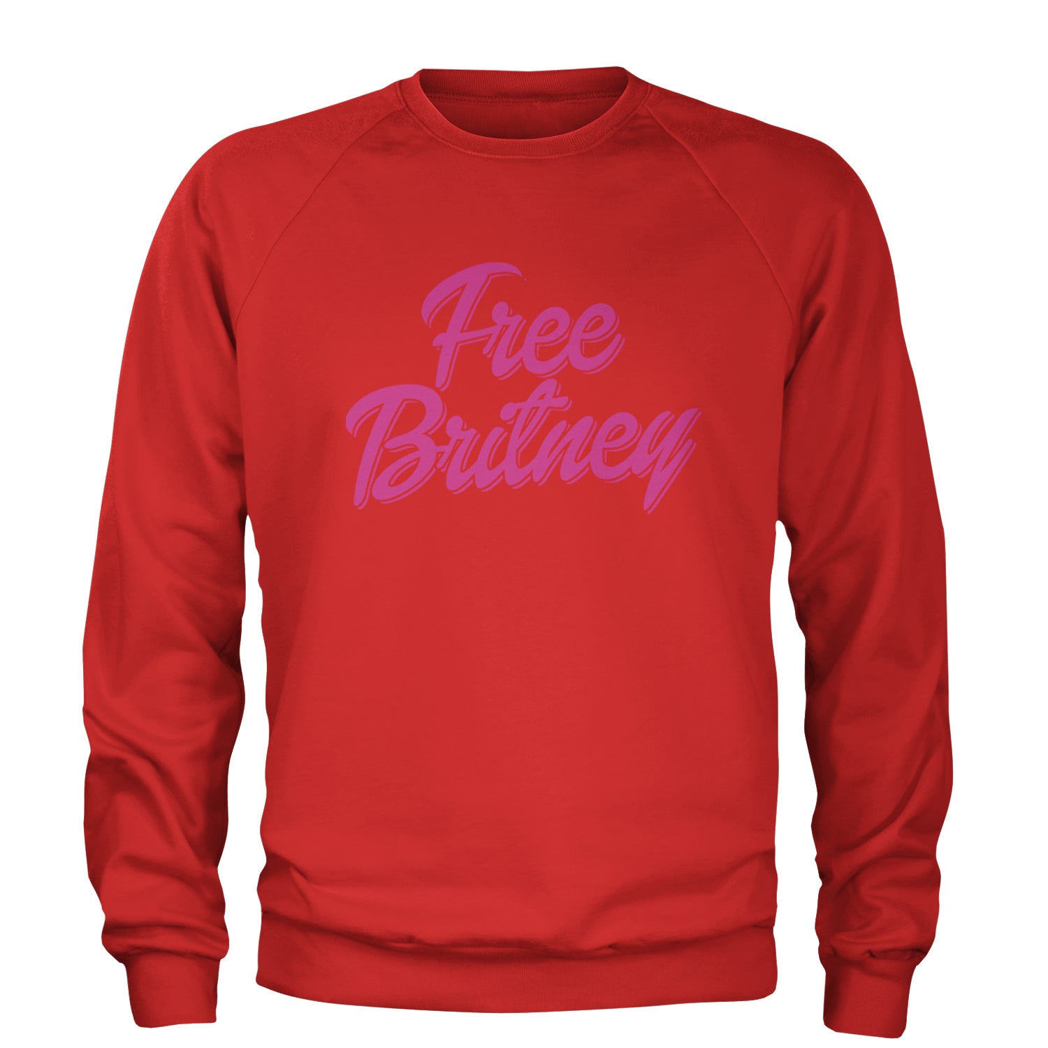 Pink Free Britney Adult Crewneck Sweatshirt Red