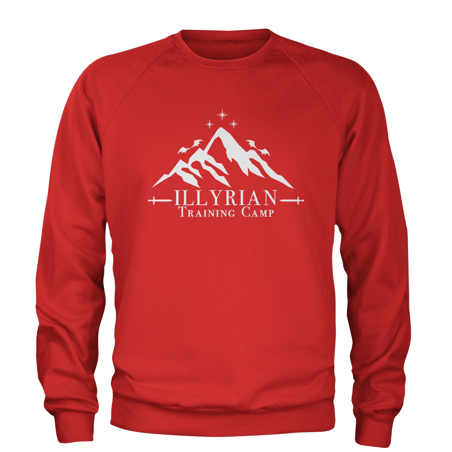 Illyrian Training Camp Night Court Adult Crewneck Sweatshirt Red