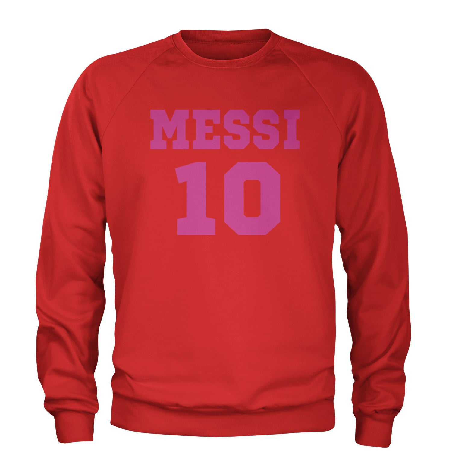 Messi World Soccer Futbol Messiami Adult Crewneck Sweatshirt Red