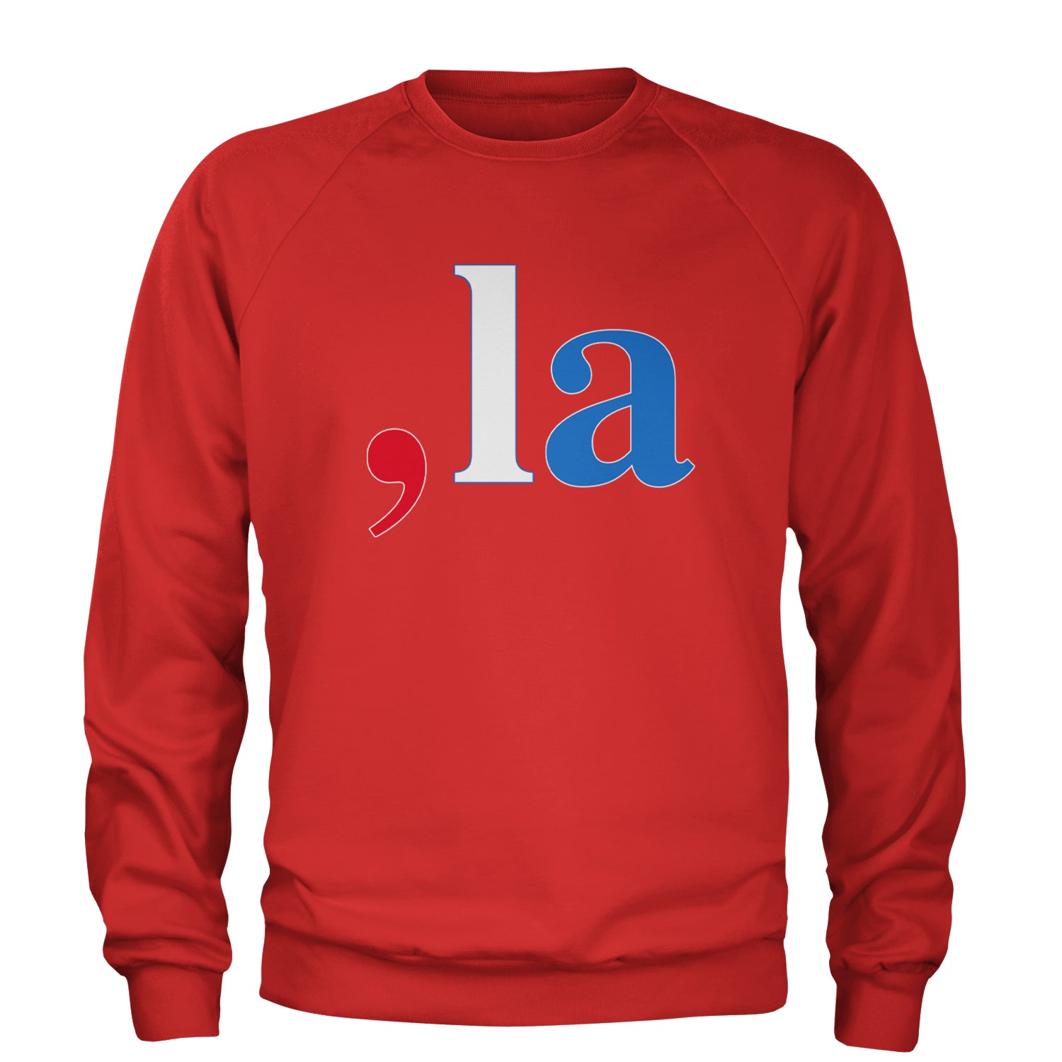 Comma-La - Support Kamala Harris For President 2024 Adult Crewneck Sweatshirt Red