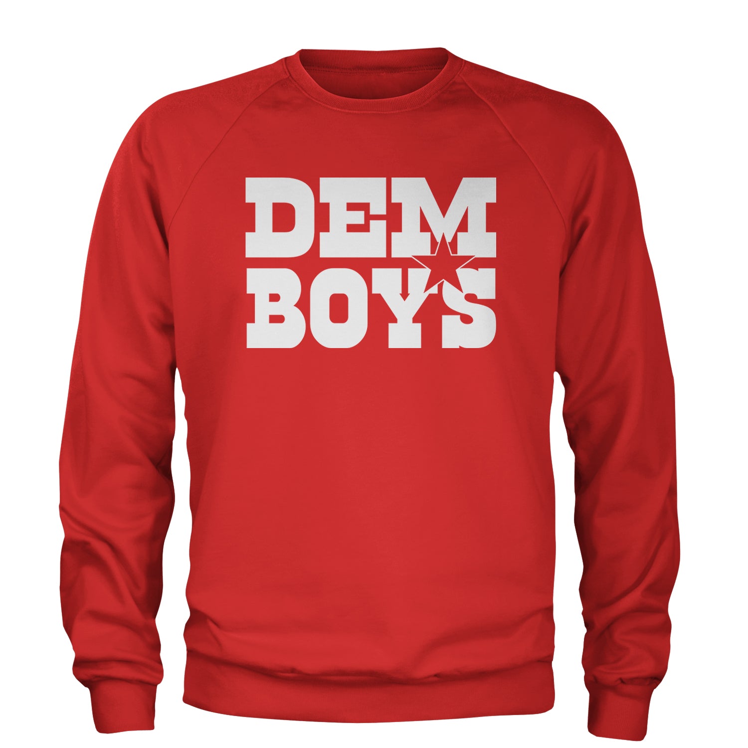 Dem Boys Dallas Football Adult Crewneck Sweatshirt Red