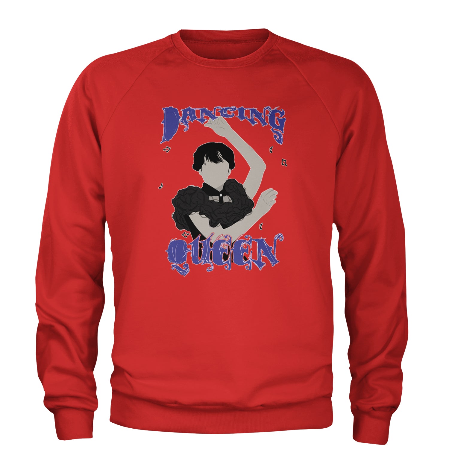 Wednesday Dancing Queen Adult Crewneck Sweatshirt Red