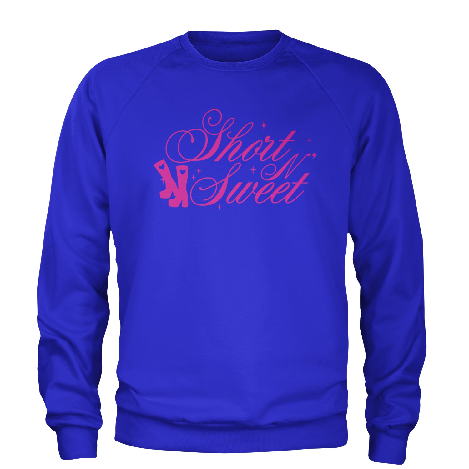 Boots Short N' Sweet Adult Crewneck Sweatshirt Royal Blue