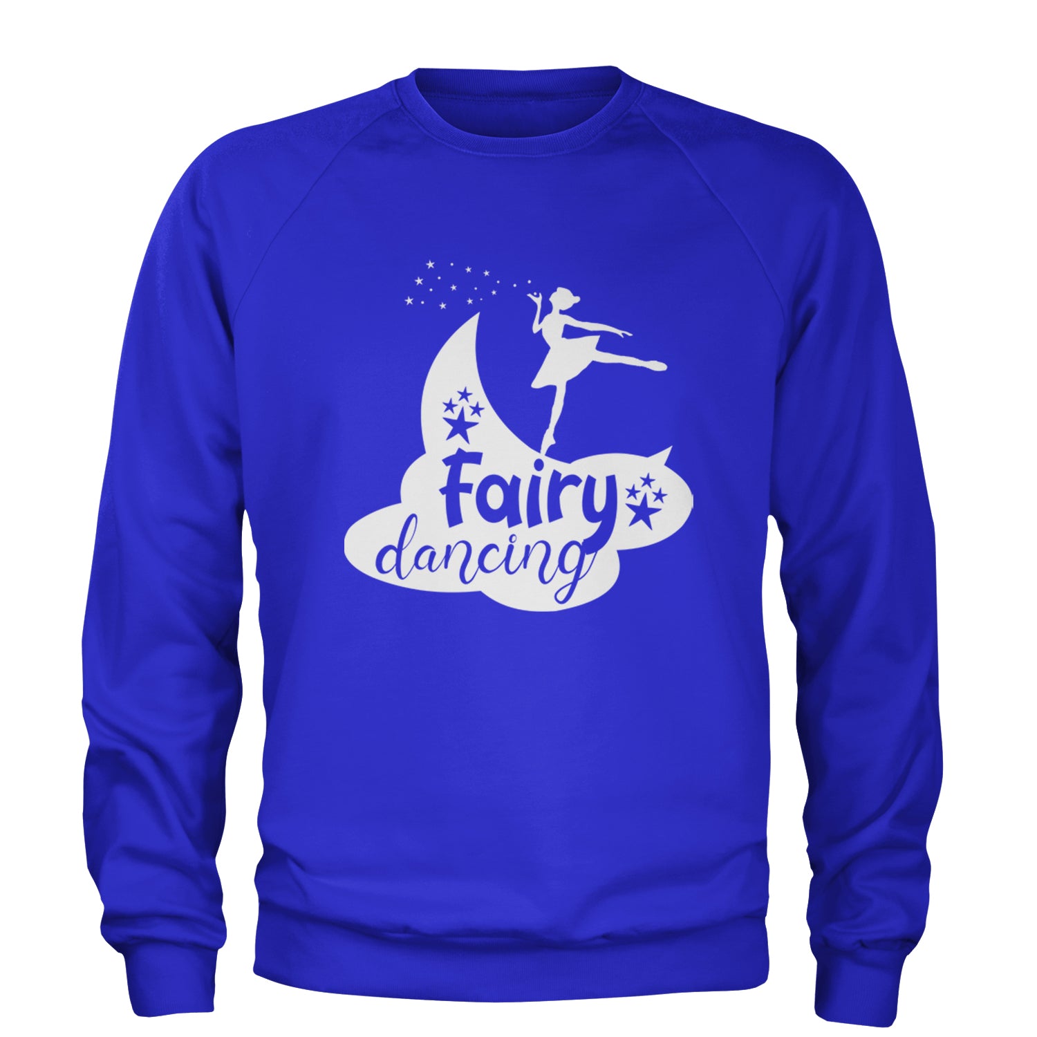 Fairy Dancing Adult Crewneck Sweatshirt Royal Blue