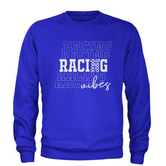 Racing Vibes Adult Crewneck Sweatshirt Royal Blue