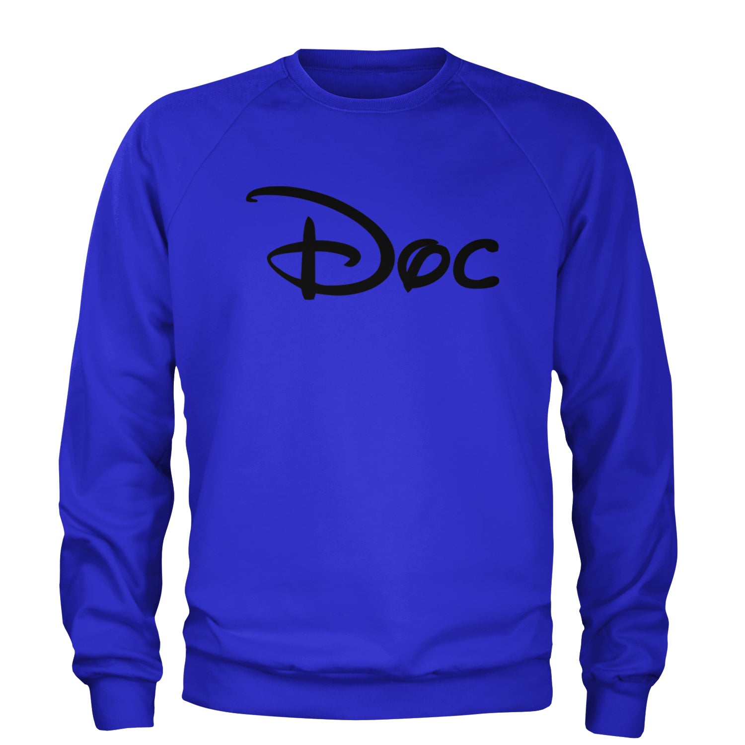 Doc - 7 Dwarfs Costume Adult Crewneck Sweatshirt Royal Blue