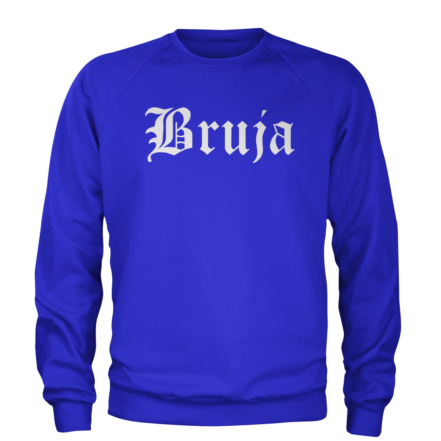 Bruja Gothic Spanish Witch Adult Crewneck Sweatshirt Royal Blue