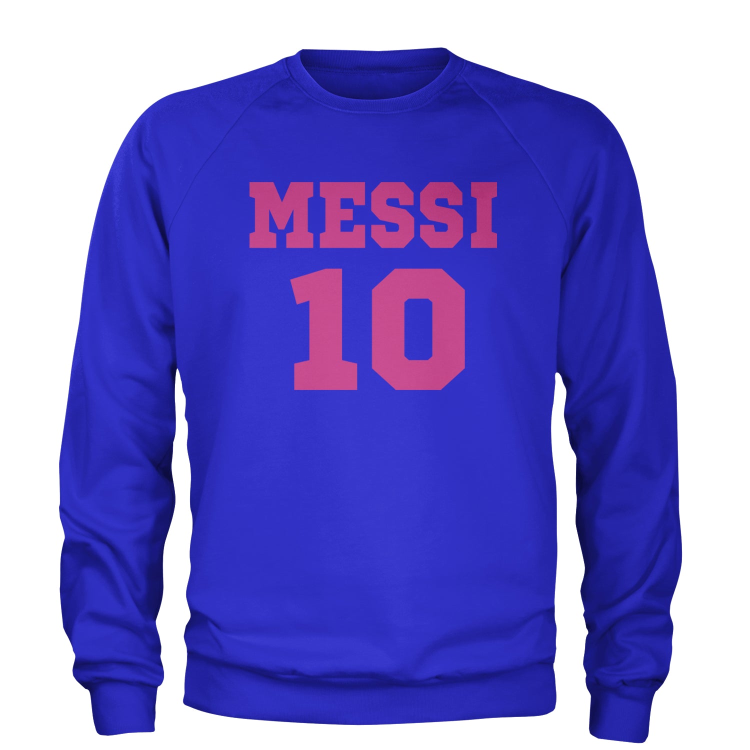 Messi World Soccer Futbol Messiami Adult Crewneck Sweatshirt Royal Blue