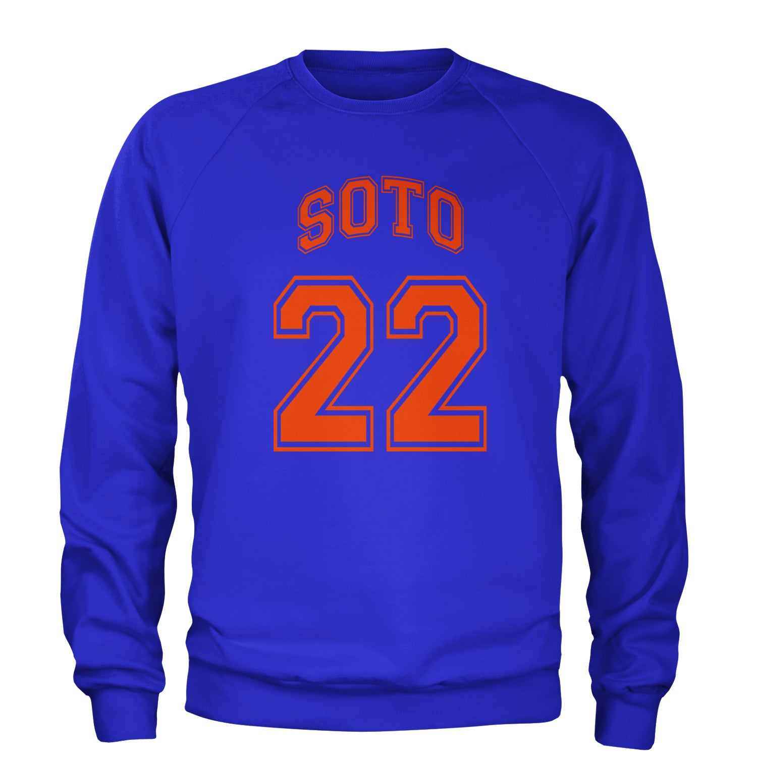 Soto Number 22 Adult Crewneck Sweatshirt Royal Blue