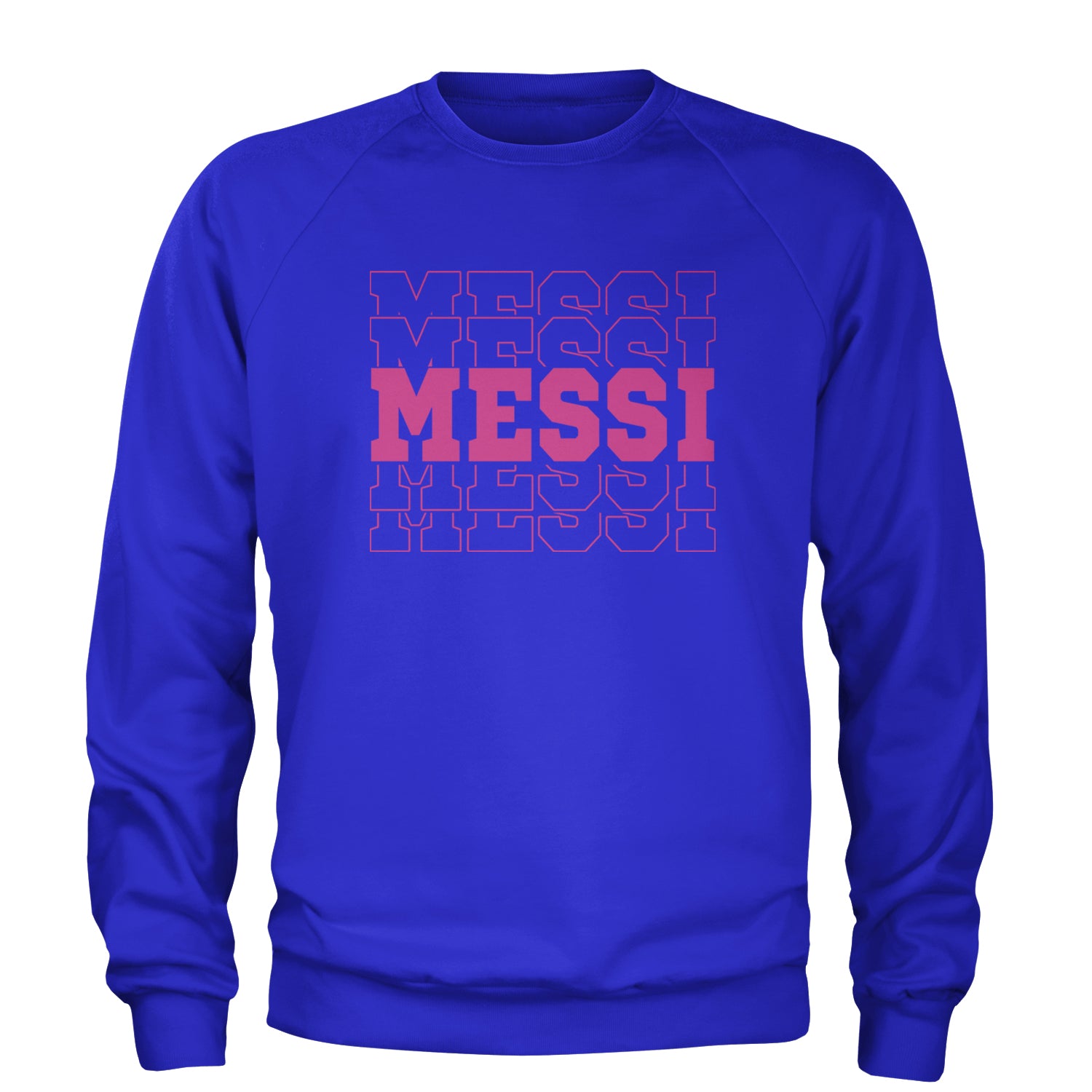 Messi Miami Futbol Adult Crewneck Sweatshirt Royal Blue