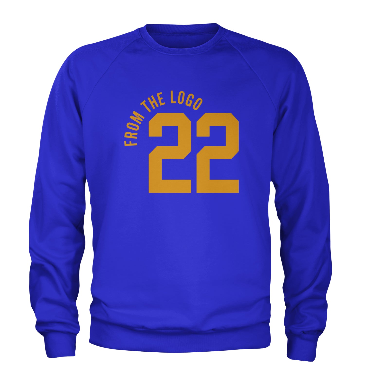 From The Logo #22 Basketball Adult Crewneck Sweatshirt Royal Blue