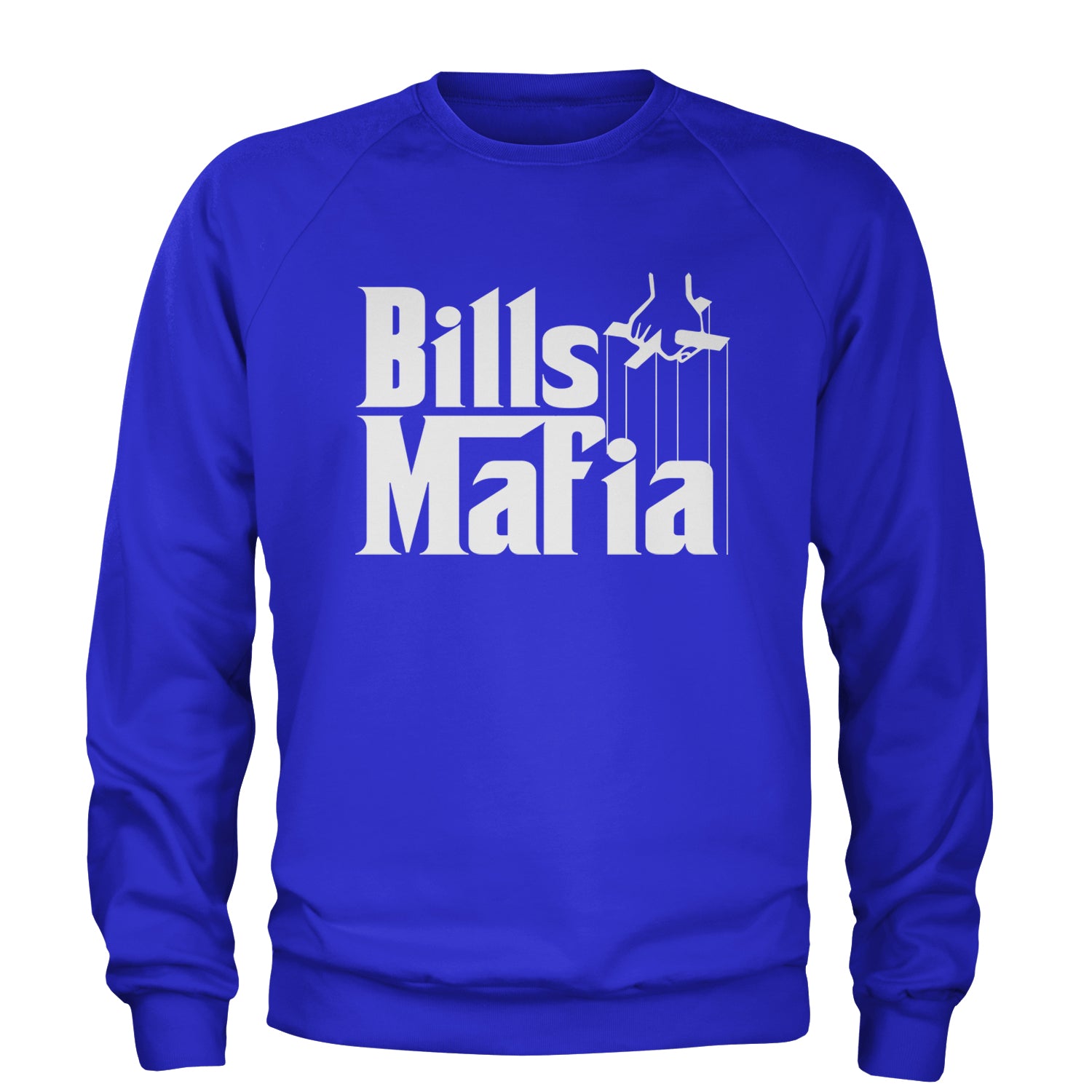 Mafia Bills Mafia Godfather Adult Crewneck Sweatshirt Royal Blue