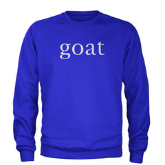 GOAT - Greatest Of All Time  Adult Crewneck Sweatshirt Royal Blue