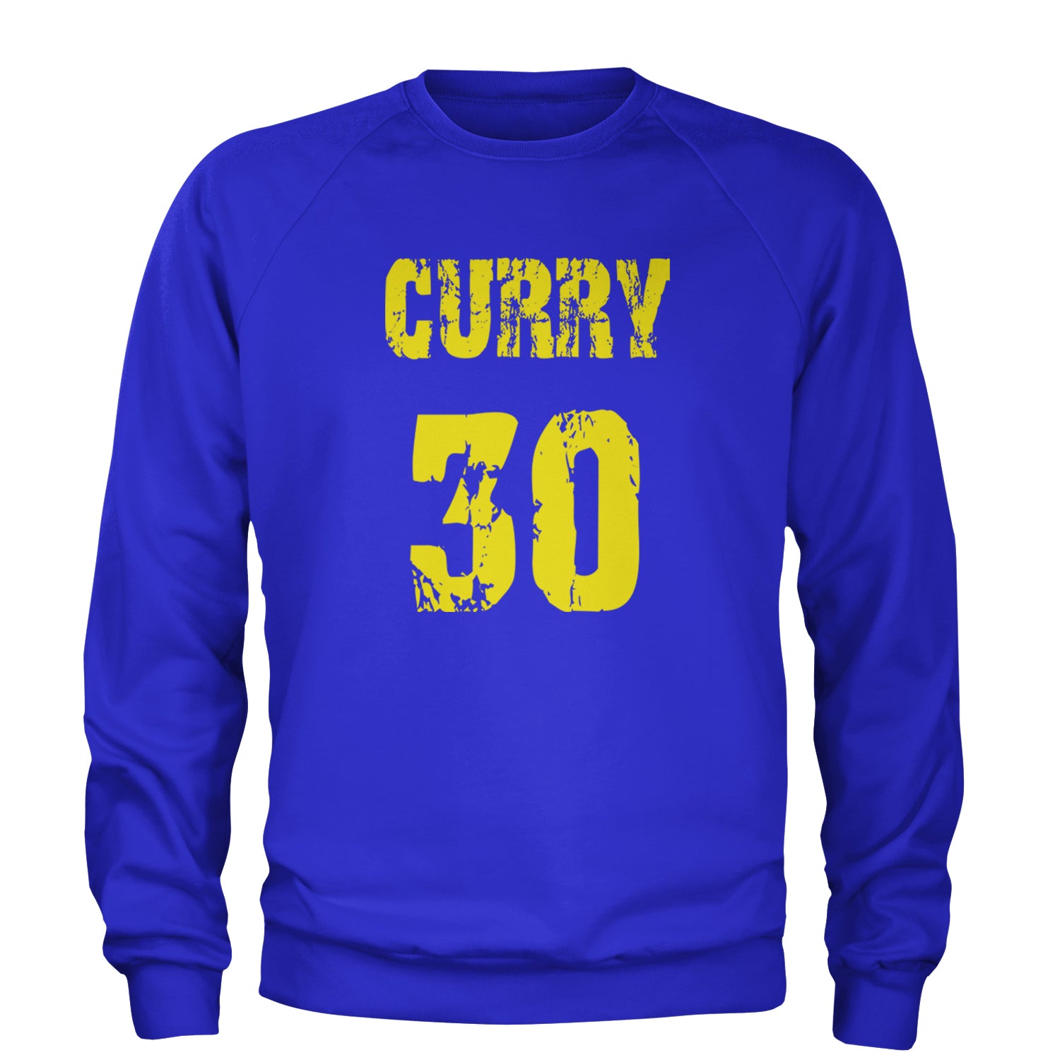 Curry #30 Adult Crewneck Sweatshirt Royal Blue