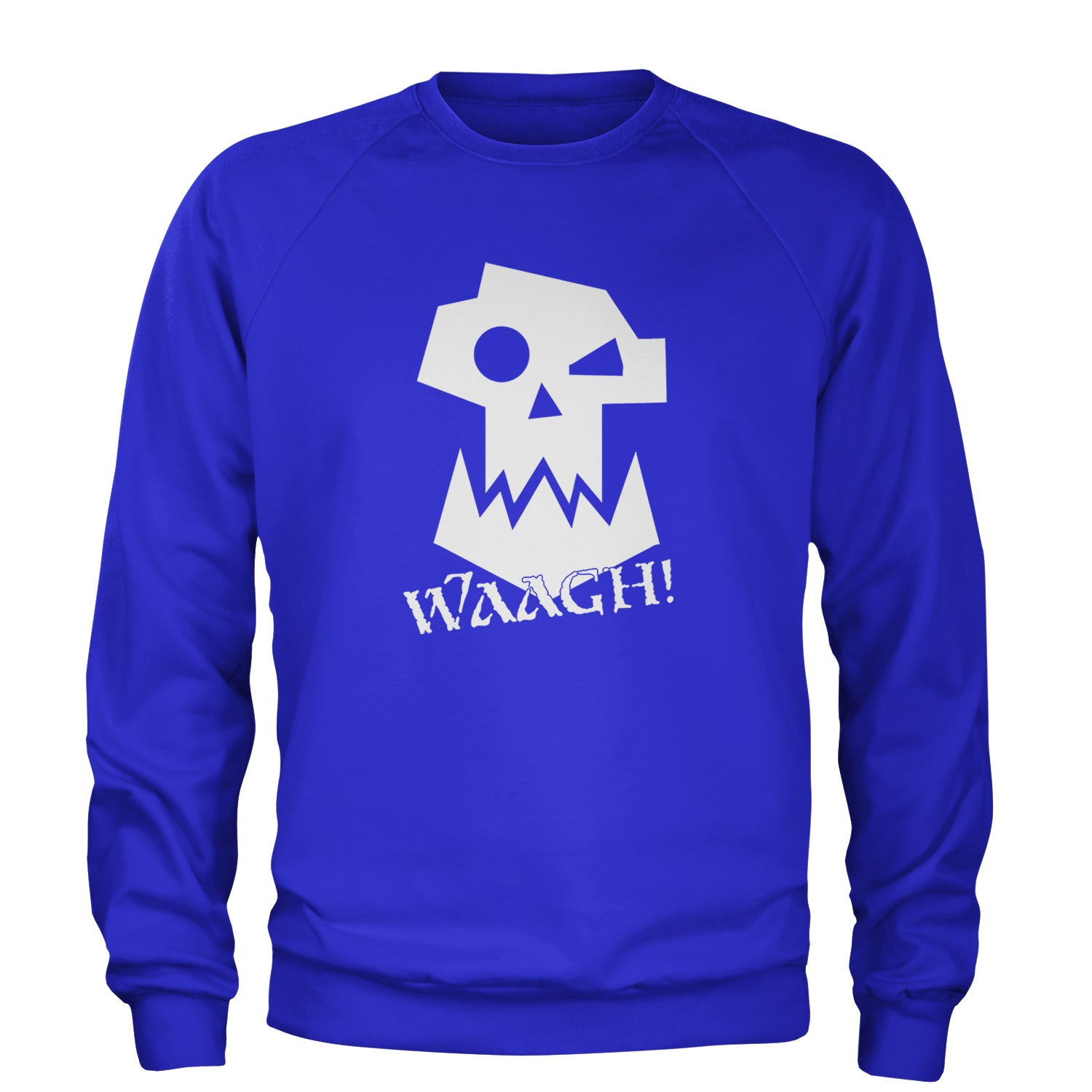 Ork Miniature Tabletop Wargaming Waagh Adult Crewneck Sweatshirt Royal Blue