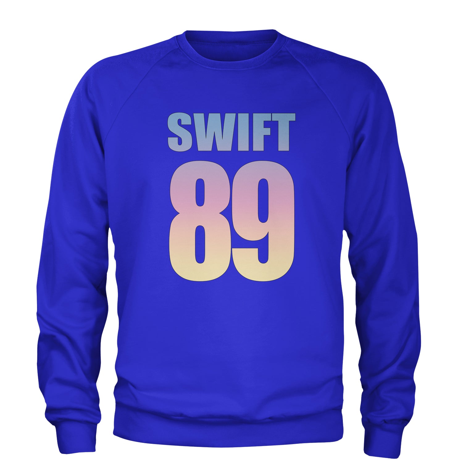 Lover Era Swift 89 Birth Year Music Fan TTPD Adult Crewneck Sweatshirt Royal Blue