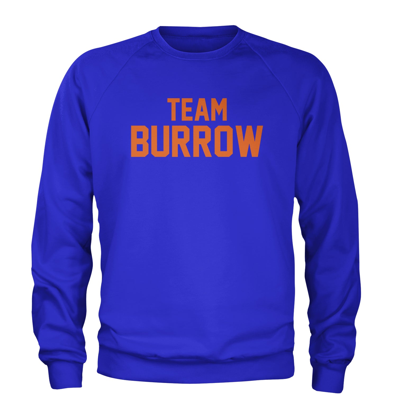 Team Burrow Cincinnati Adult Crewneck Sweatshirt Royal Blue