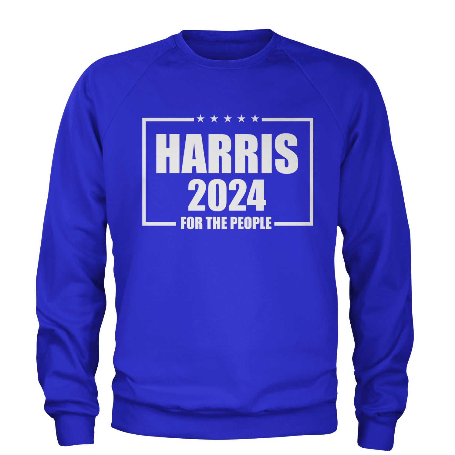 Harris 2024 - Vote For Kamala For President Adult Crewneck Sweatshirt Royal Blue