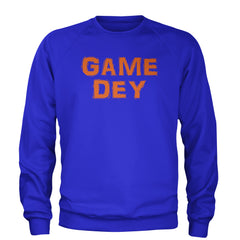 Game Dey Cincinnati Football Adult Crewneck Sweatshirt Royal Blue