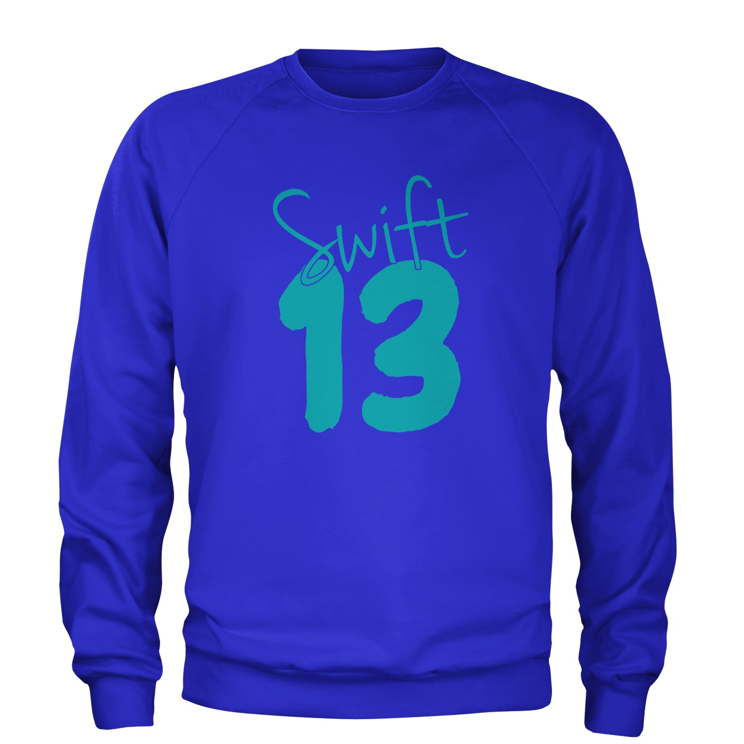 13 Swift 13 Lucky Number Era TTPD Adult Crewneck Sweatshirt Royal Blue