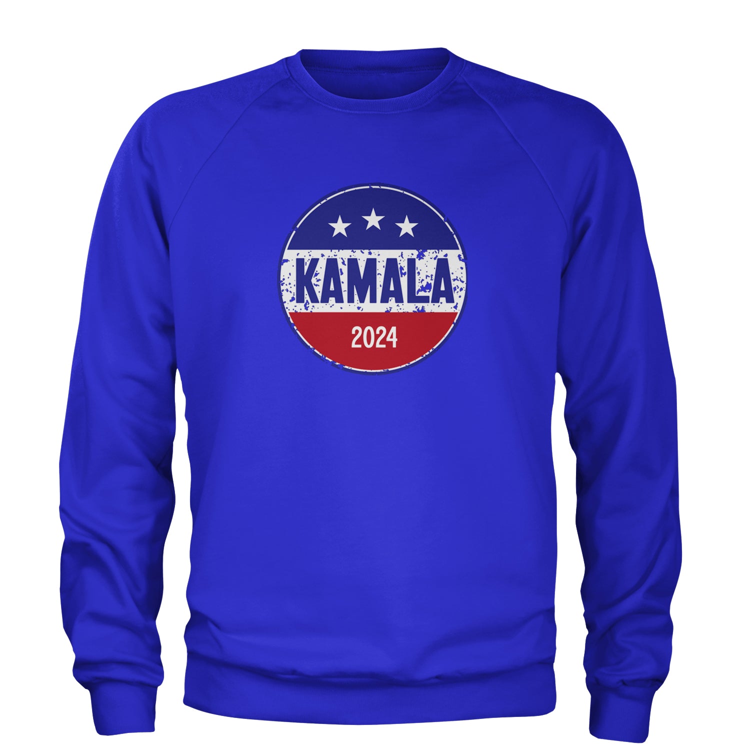 Kamala Badge 2024 - Kamala Harris For President 2024 Adult Crewneck Sweatshirt Royal Blue