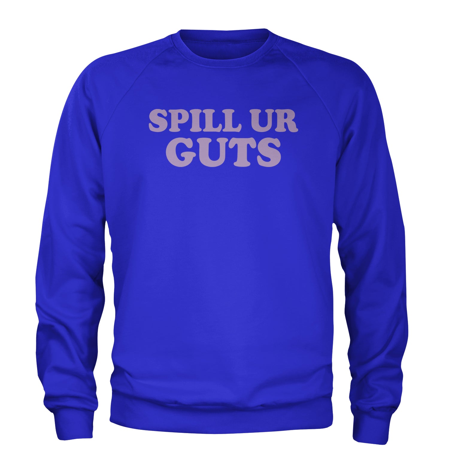 Spill Ur Guts Music Adult Crewneck Sweatshirt Royal Blue