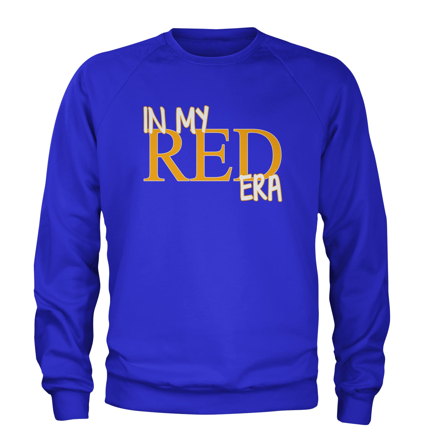 In My Red Era Kansas City Adult Crewneck Sweatshirt Royal Blue