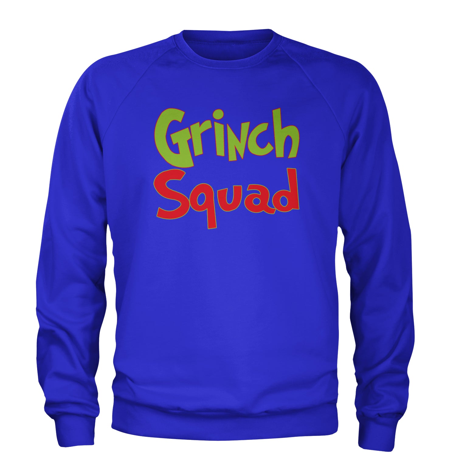 Gr-nch Squad Jolly Grinchmas Merry Christmas Adult Crewneck Sweatshirt Royal Blue