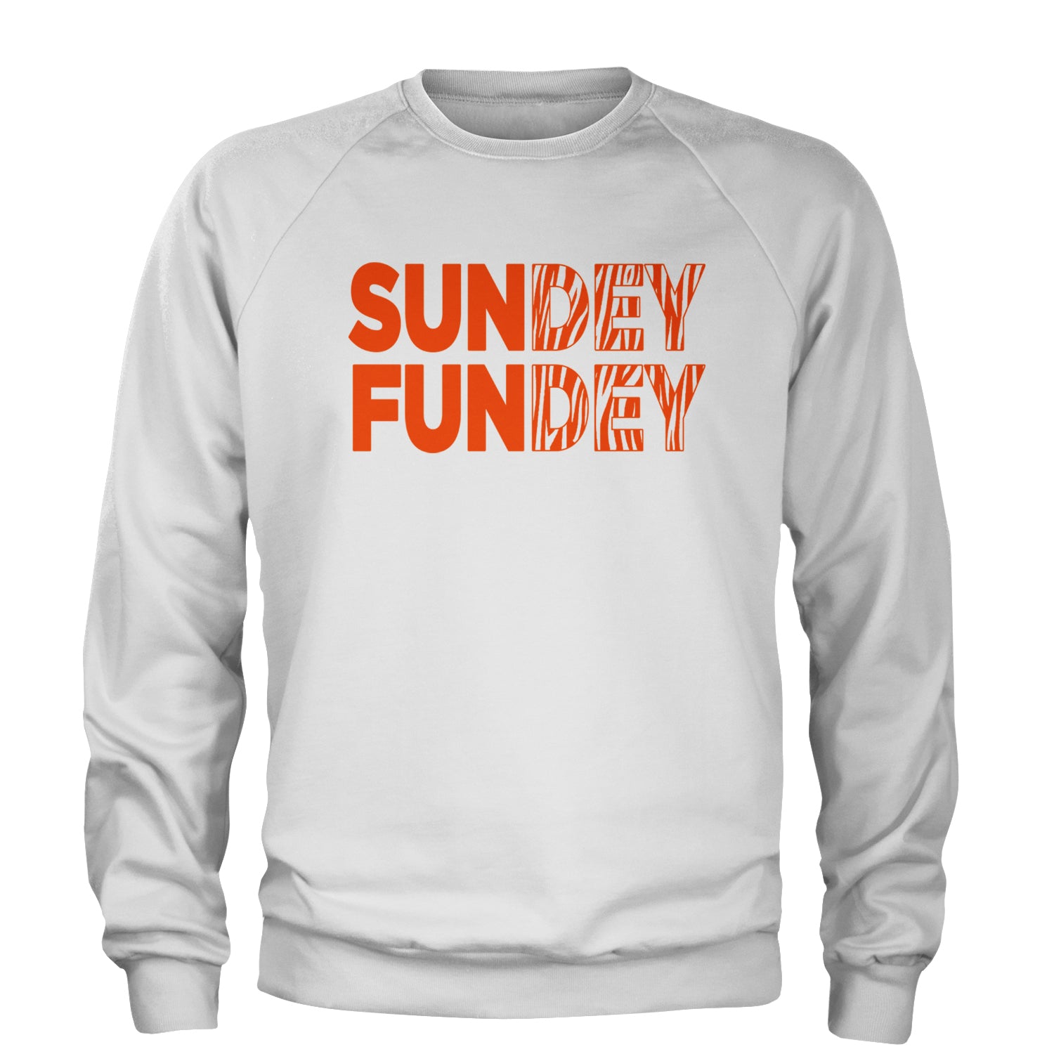 SunDEY FunDEY Sunday FundayAdult Crewneck Sweatshirt White