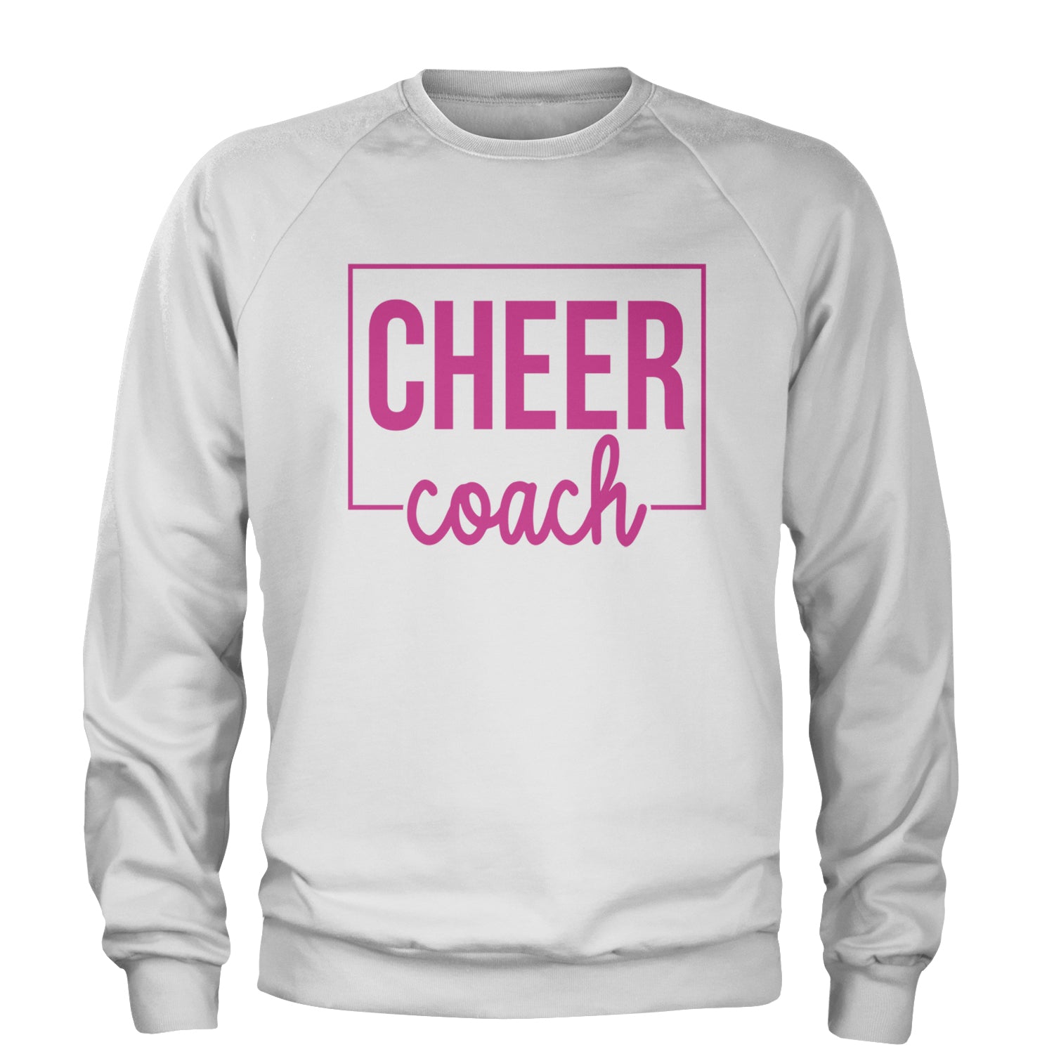 Cheer Coach Cheerleader Adult Crewneck Sweatshirt White