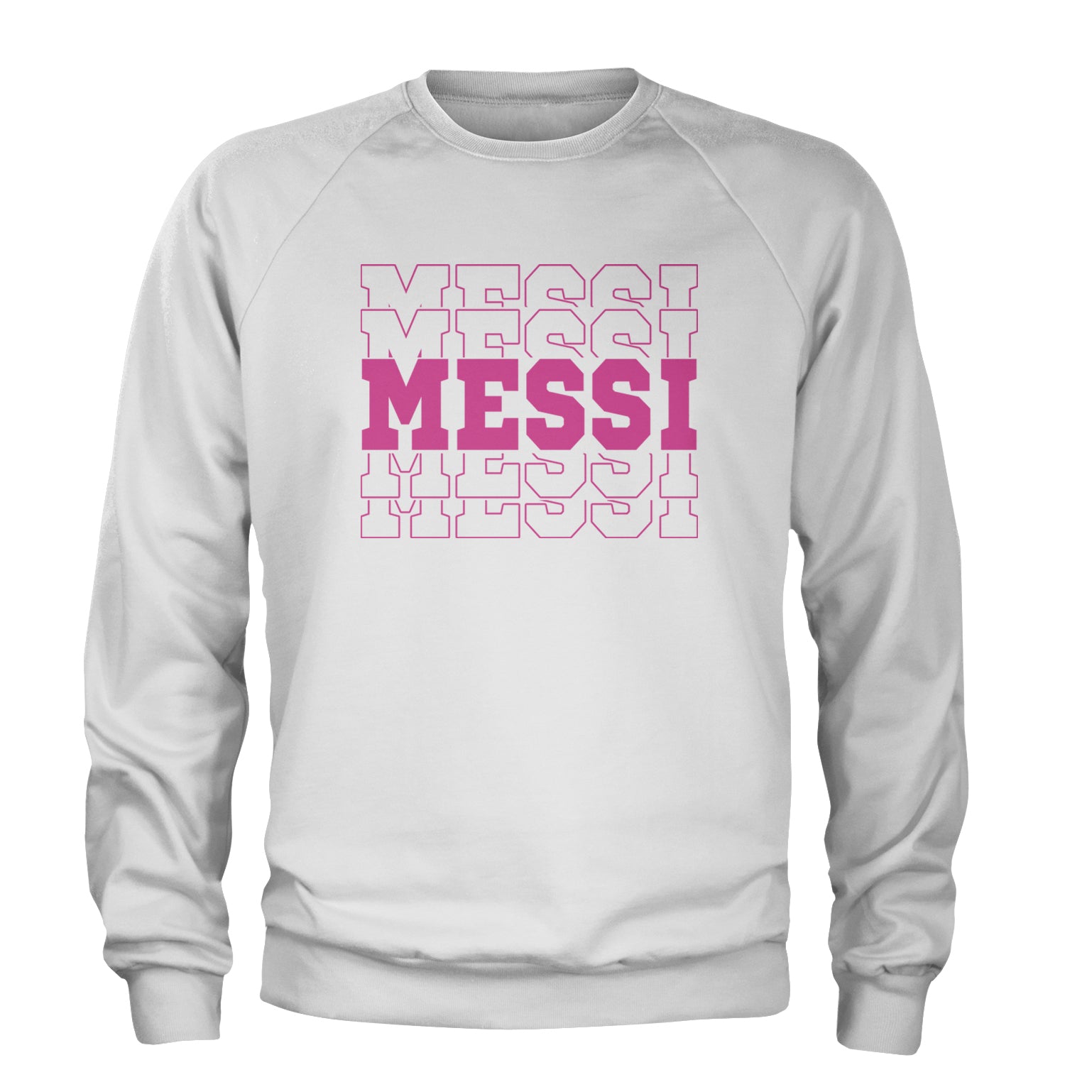 Messi Miami Futbol Adult Crewneck Sweatshirt White