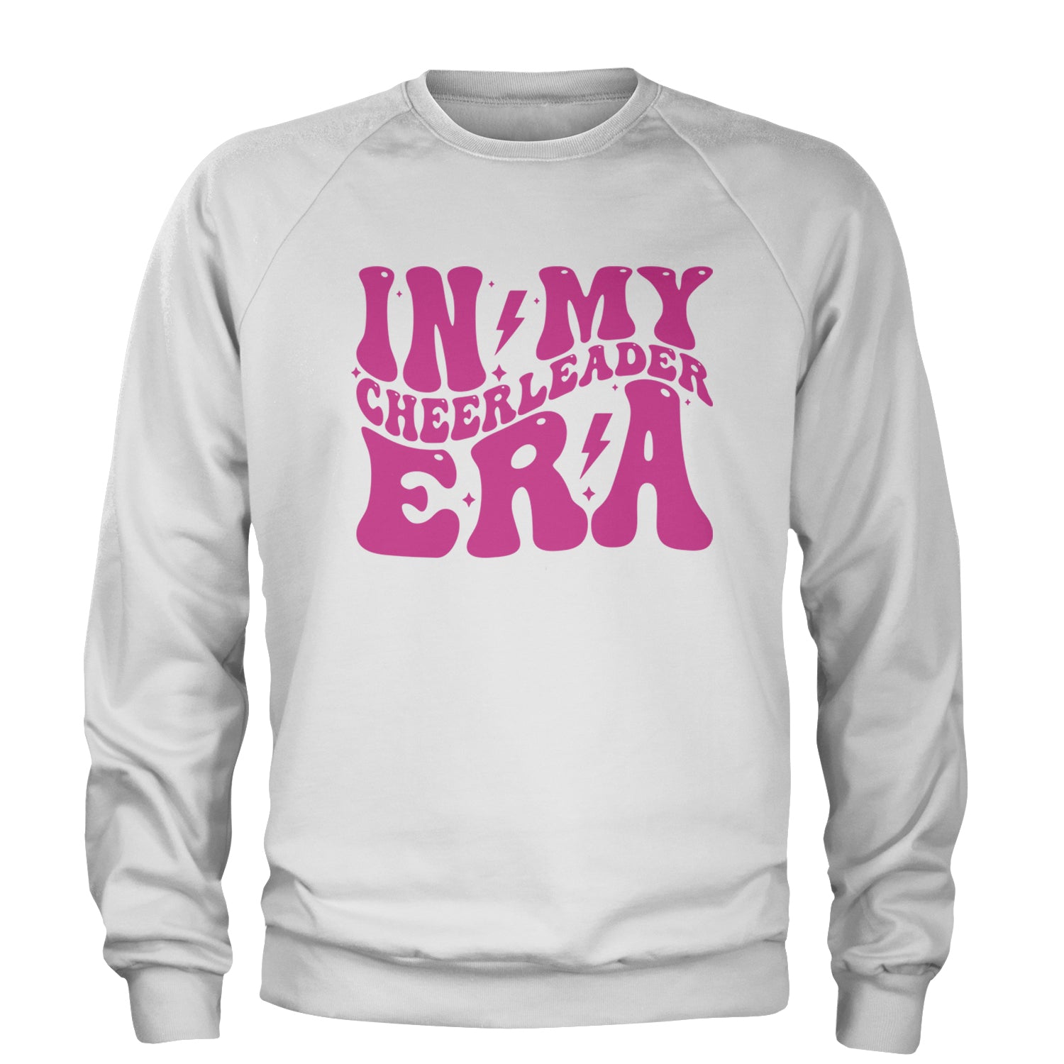 In My Cheerleader Era Adult Crewneck Sweatshirt White