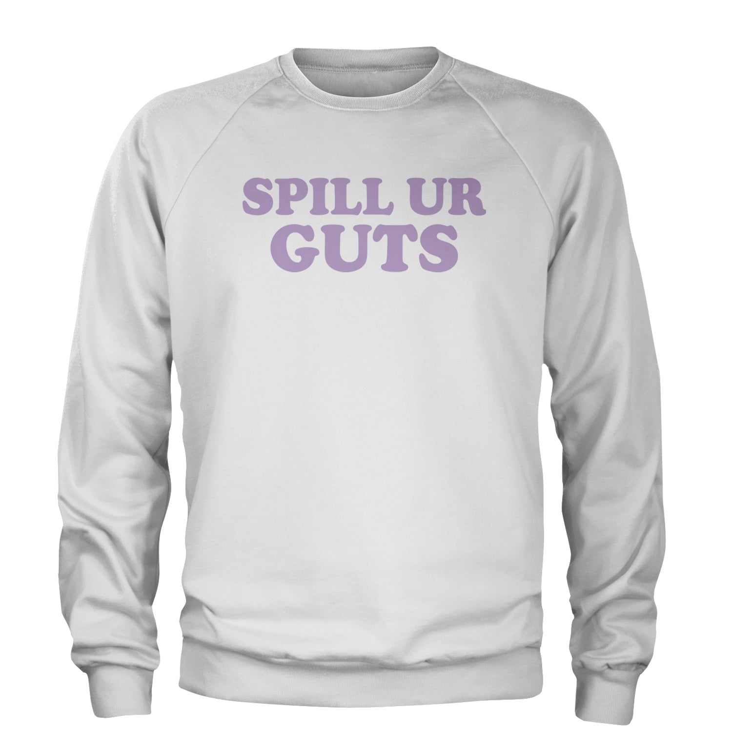 Spill Ur Guts Music Adult Crewneck Sweatshirt White