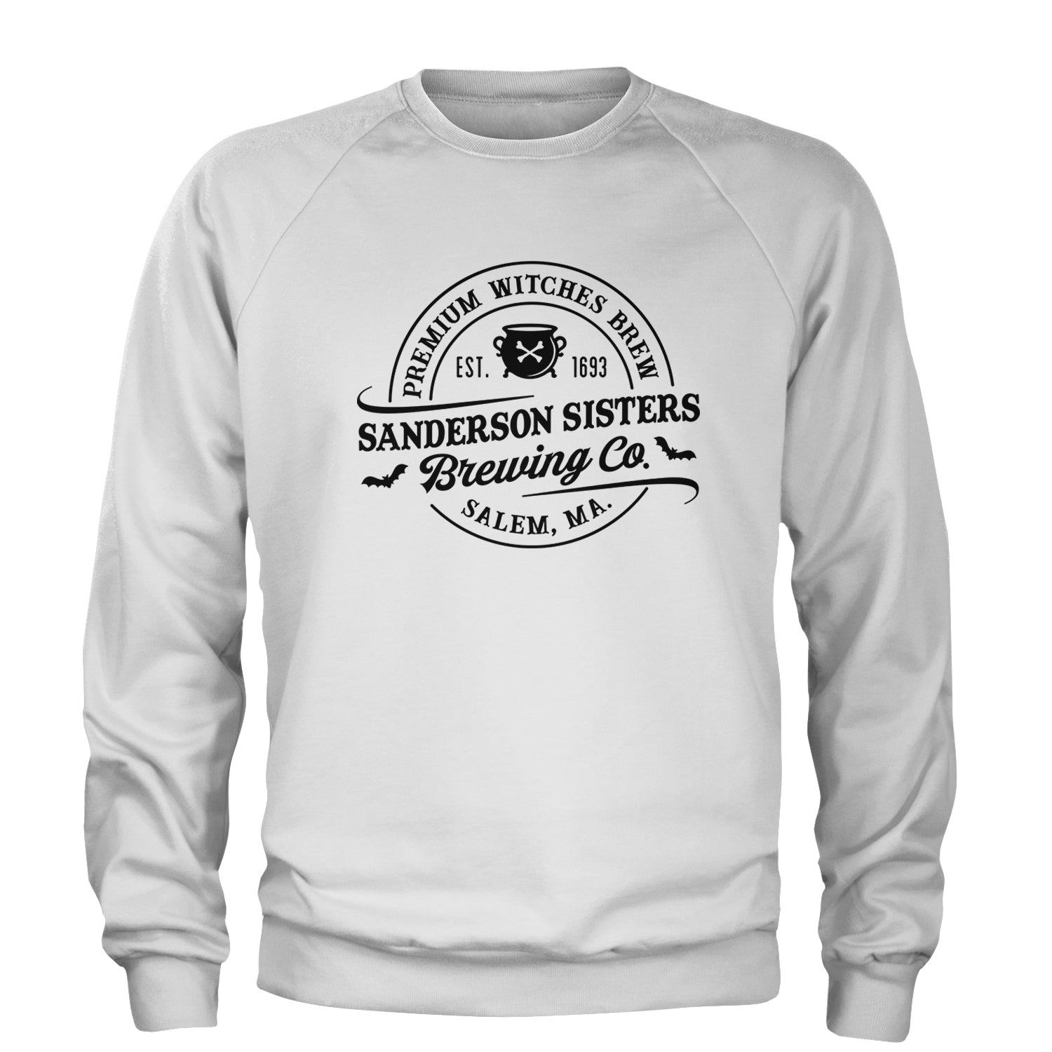 Sanderson Sisters Brewing Company Witches Brew Adult Crewneck Sweatshirt White