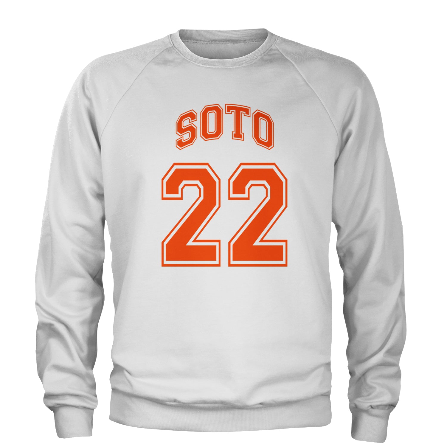 Soto Number 22 Adult Crewneck Sweatshirt White