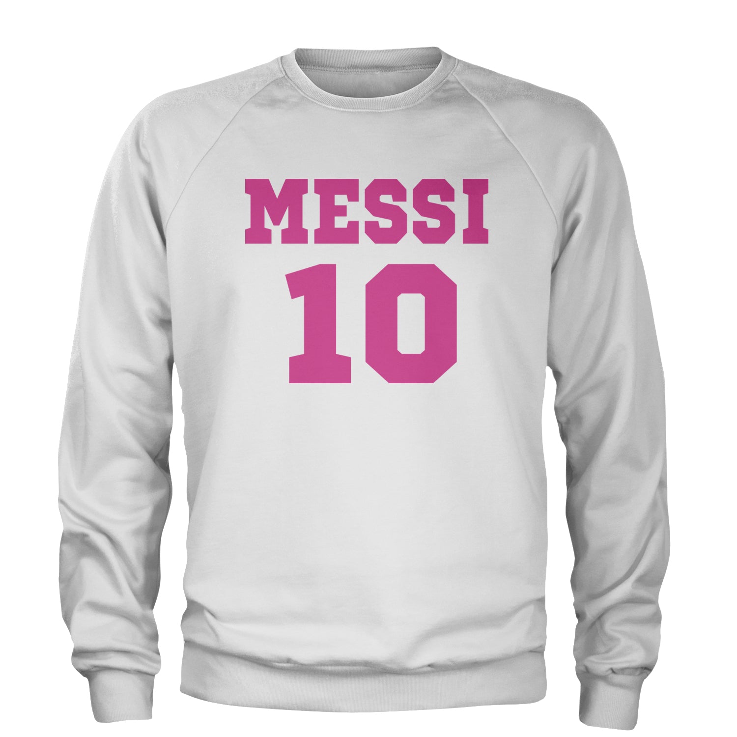 Messi World Soccer Futbol Messiami Adult Crewneck Sweatshirt White