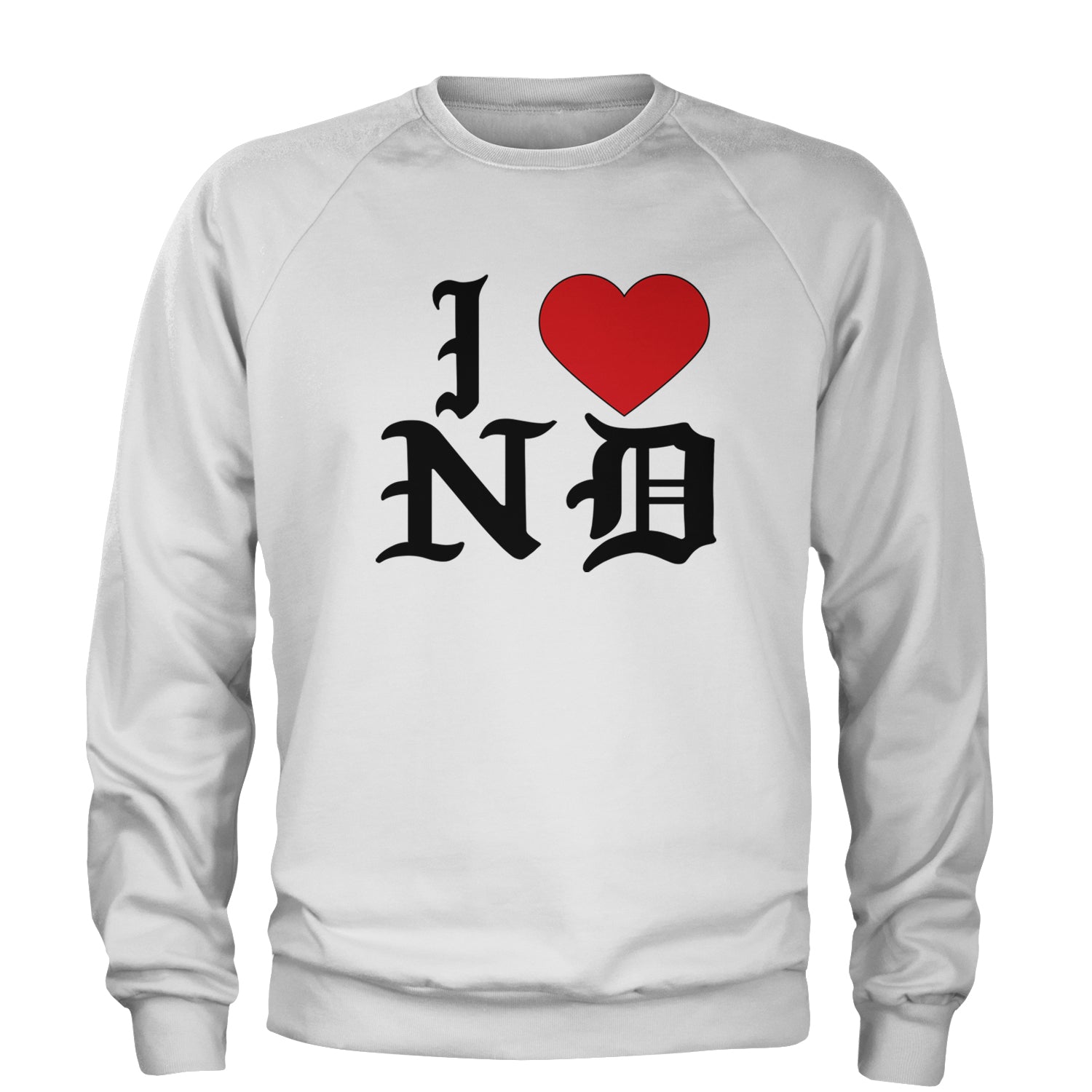 I Heart ND Punk Ska Guts Adult Crewneck Sweatshirt