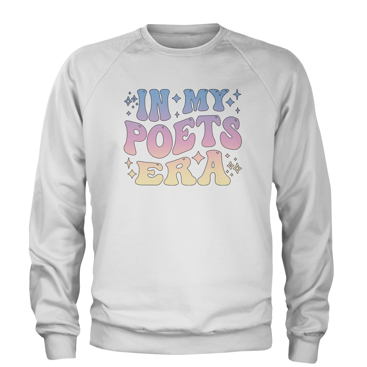 In My Poet Era Tie Dye TTPD Music Adult Crewneck Sweatshirt White