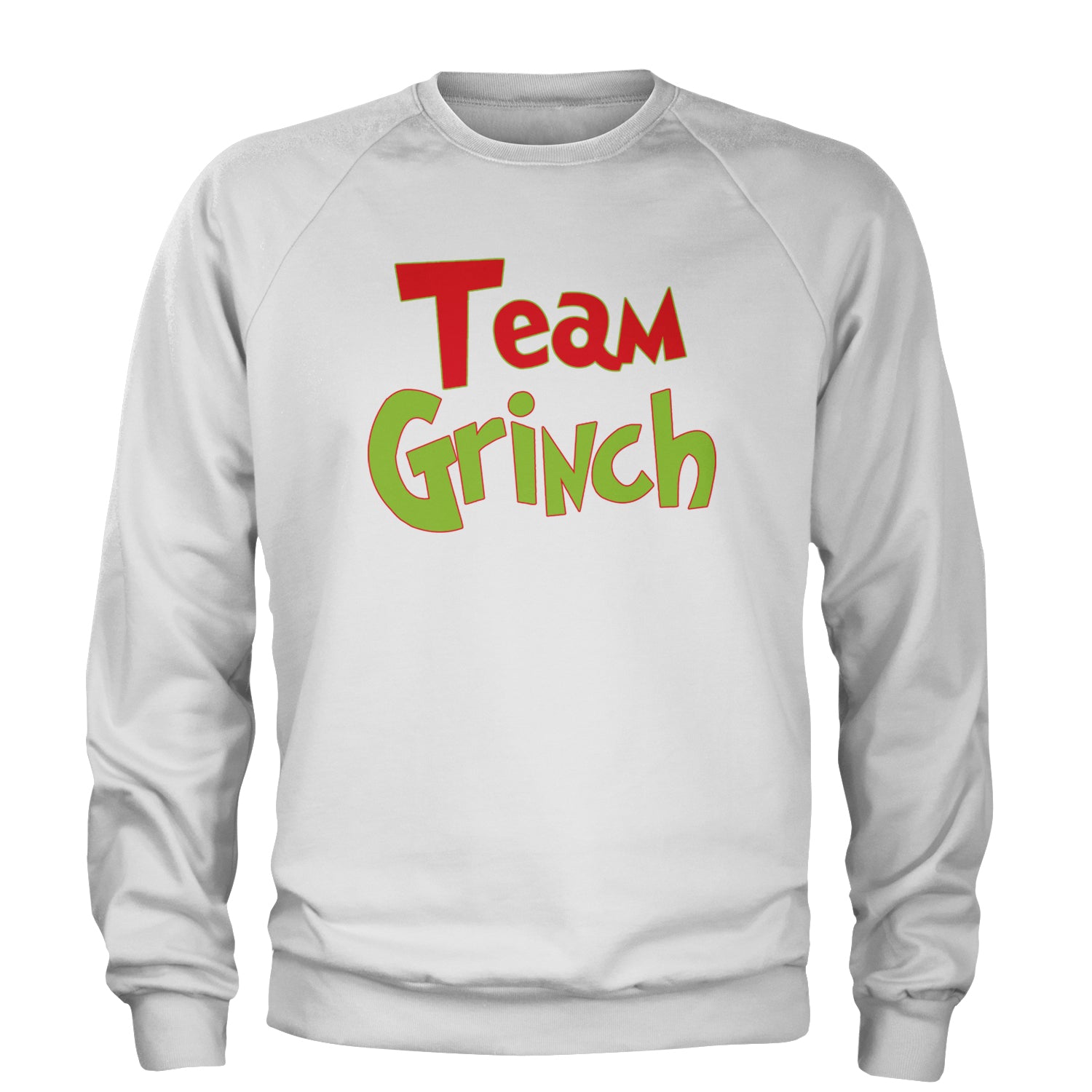 Team Gr-nch Jolly Grinchmas Merry Christmas Adult Crewneck Sweatshirt White