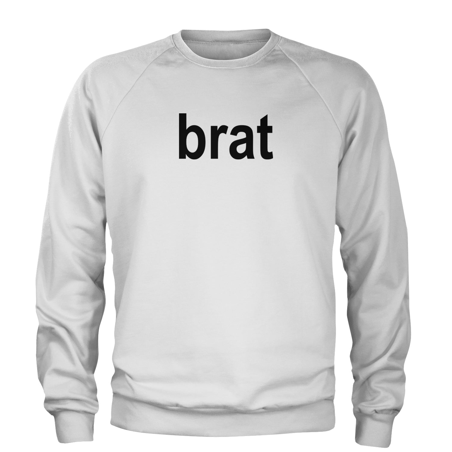 Brat Lime Green I'm So Julia Adult Crewneck Sweatshirt White