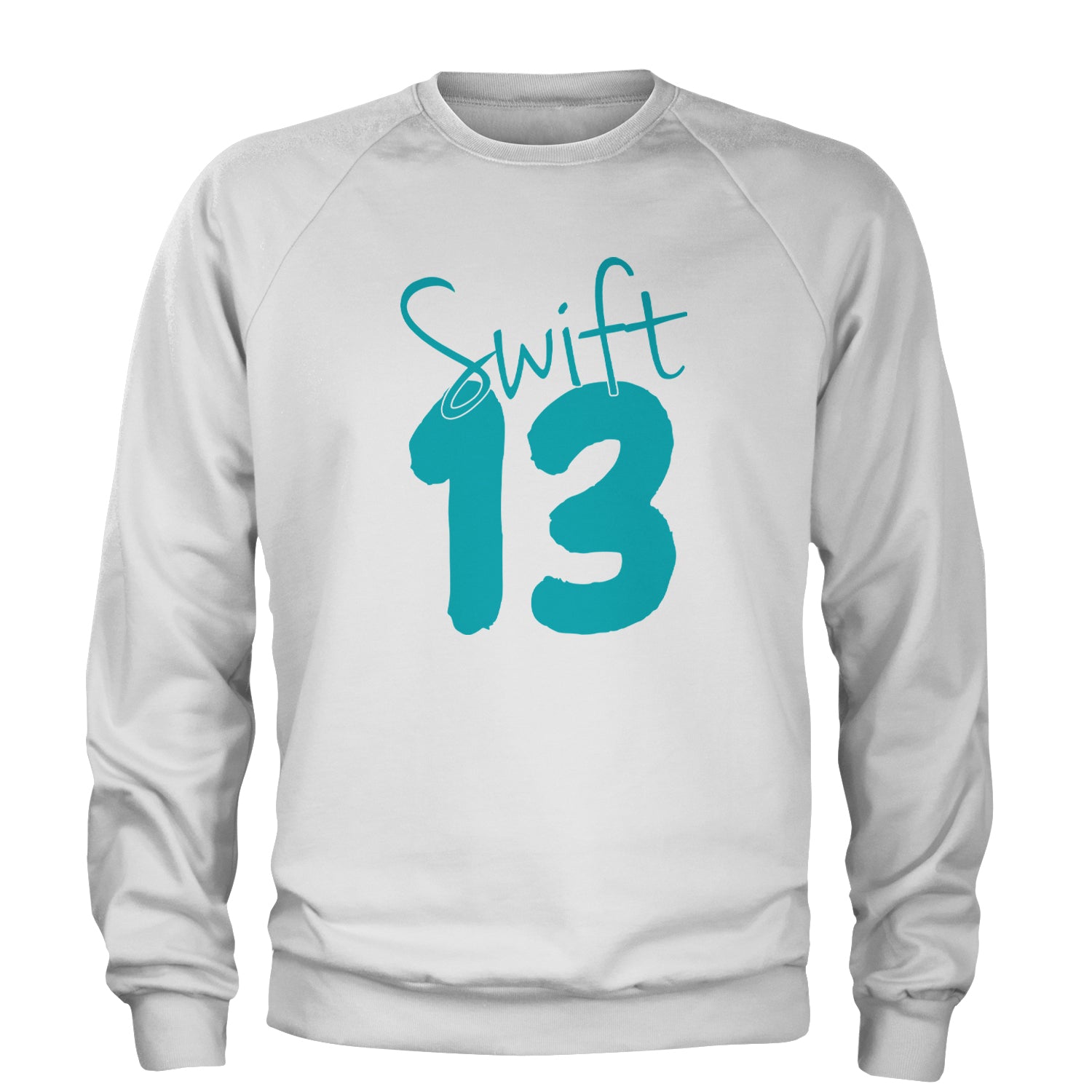 13 Swift 13 Lucky Number Era TTPD Adult Crewneck Sweatshirt White