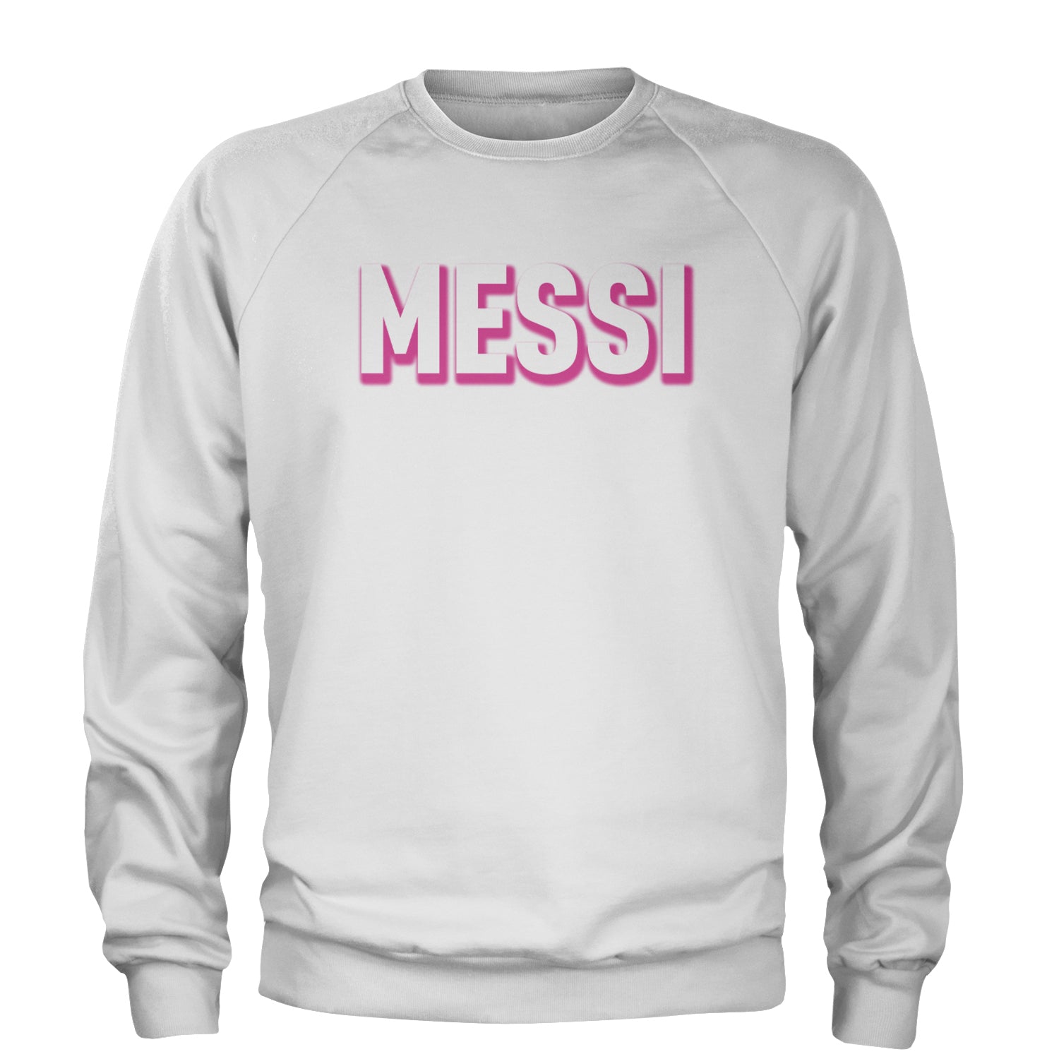 Messi OUTLINE Miami Futbol Adult Crewneck Sweatshirt White