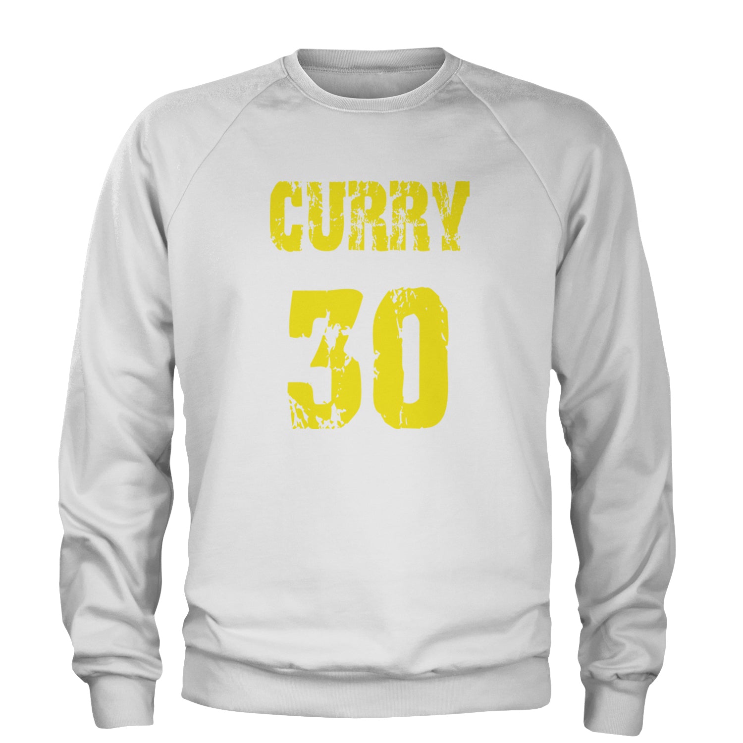 Curry #30 Adult Crewneck Sweatshirt White