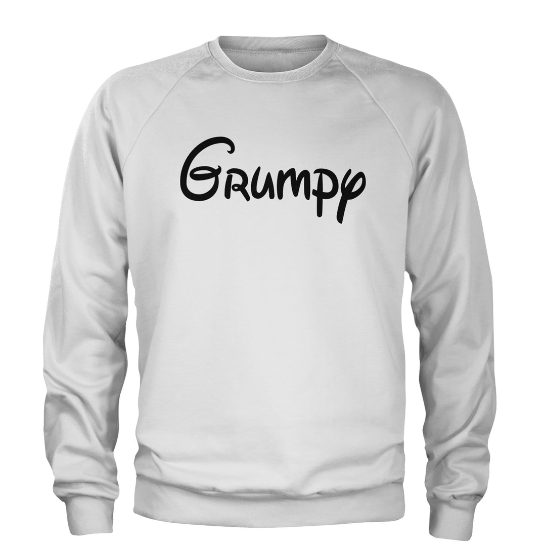 Grumpy - 7 Dwarfs Costume Adult Crewneck Sweatshirt White