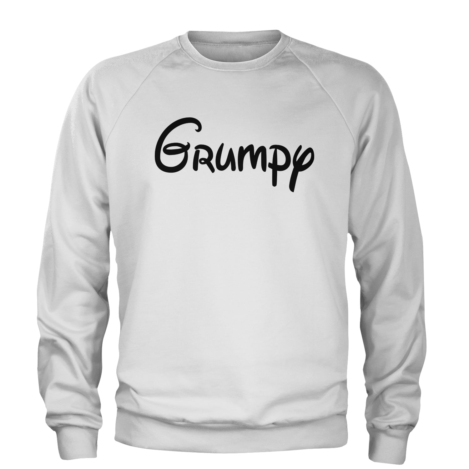 Grumpy - 7 Dwarfs Costume Adult Crewneck Sweatshirt White