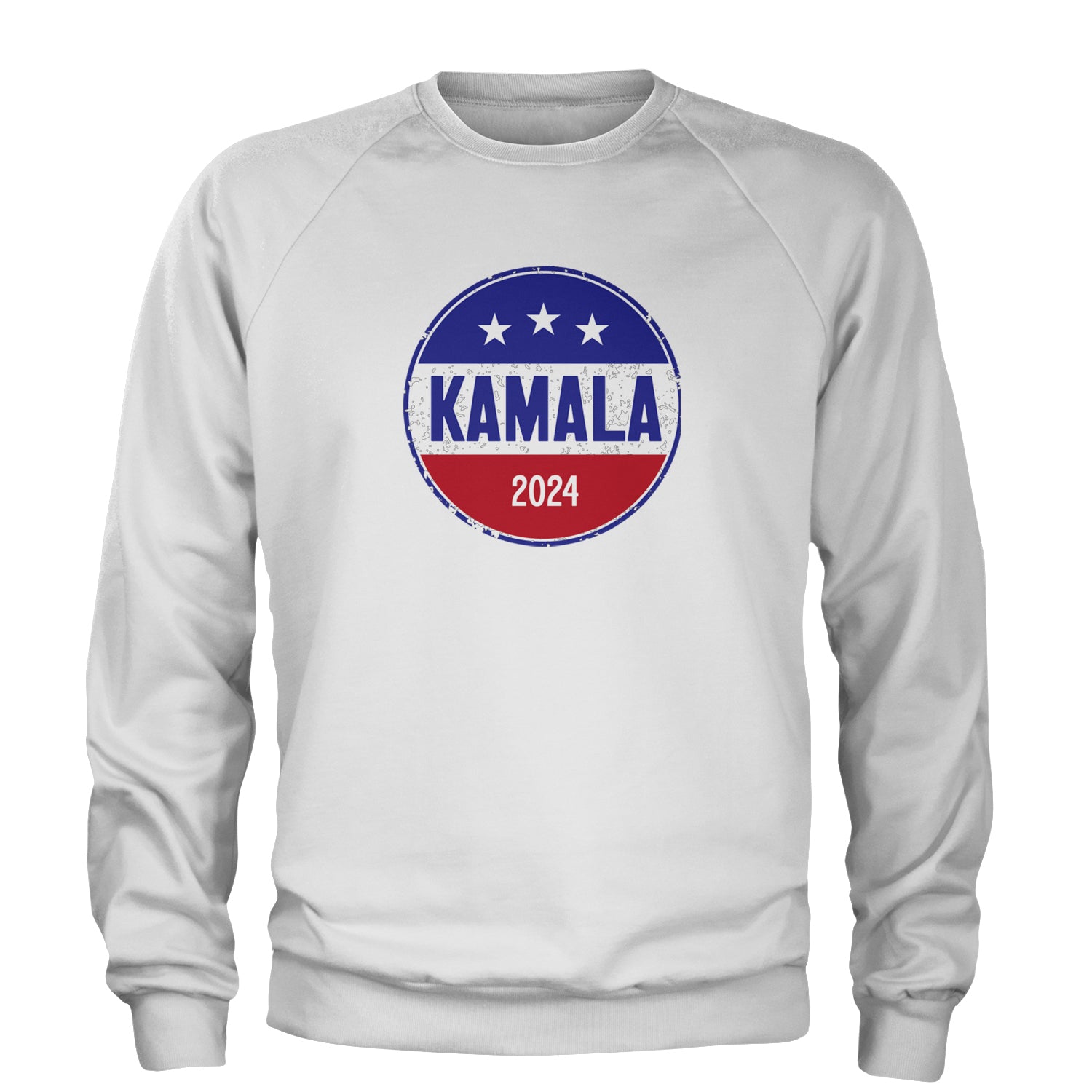 Kamala Badge 2024 - Kamala Harris For President 2024 Adult Crewneck Sweatshirt White