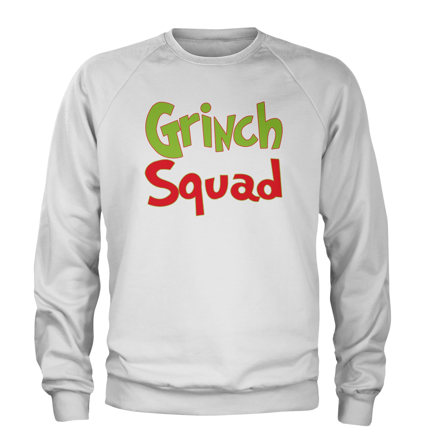 Gr-nch Squad Jolly Grinchmas Merry Christmas Adult Crewneck Sweatshirt White