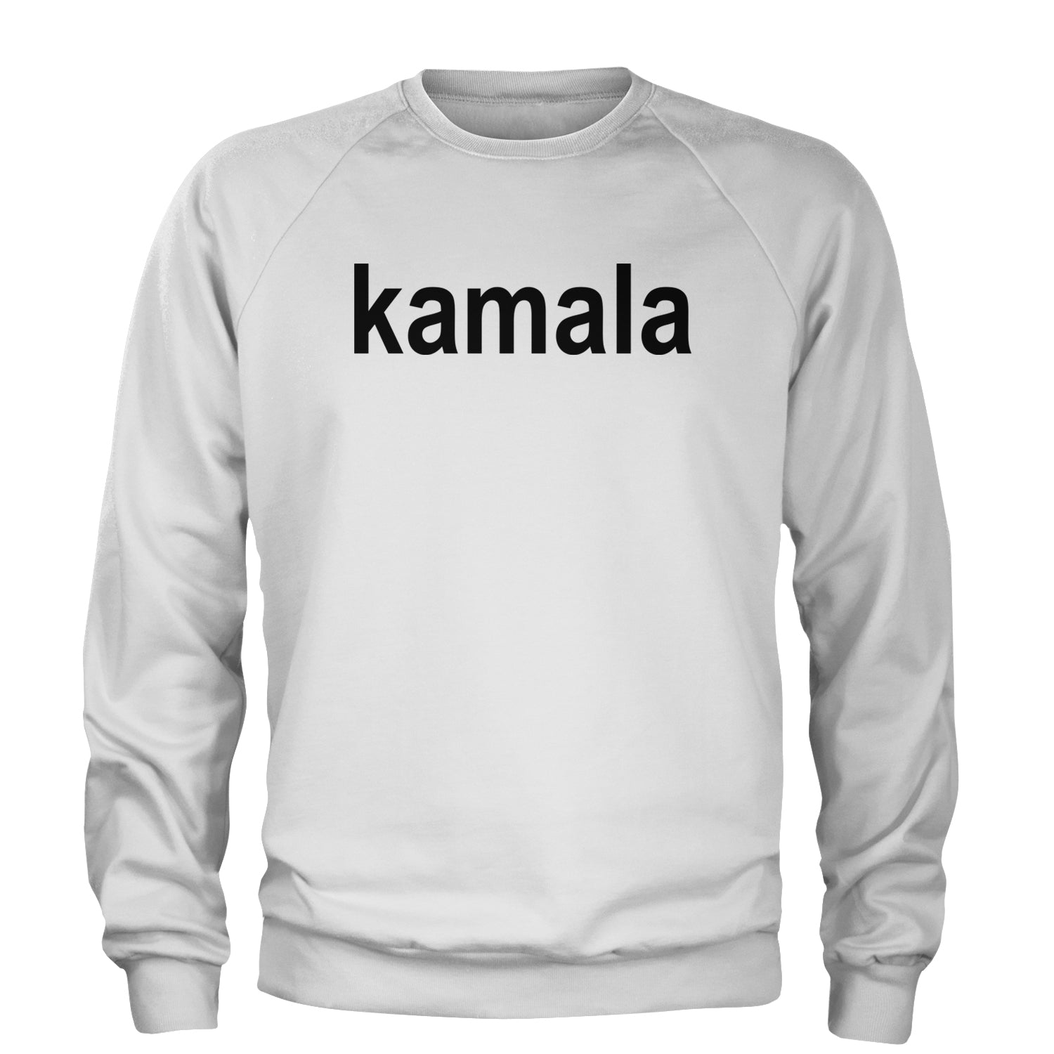 Kamala Black Print Kamala Harris For President Adult Crewneck Sweatshirt White